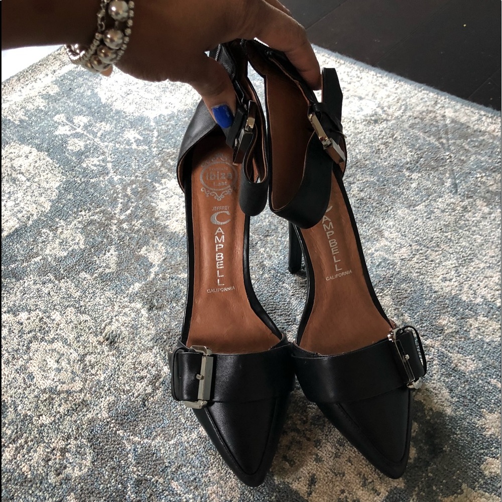 Jeffrey Campbell Black leather pumps